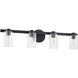 Bedminster 4 Light 30.5 inch Matte Black Vanity Light Wall Light