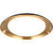 Lalonde LED 18 inch Black Flush Mount Ceiling Light in Black and Aged Gold Brass