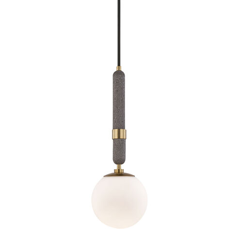 Brielle 1 Light 7 inch Aged Brass Pendant Ceiling Light