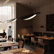 Tela LED 79 inch Satin Black Pendant Ceiling Light