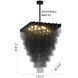 IMG Series 16 Light 23.6 inch Satin Black Chandelier Ceiling Light
