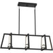 Haven LED 38 inch Matte Black Linear Chandelier Ceiling Light