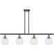 Ballston Belfast 4 Light 48 inch Black Antique Brass Island Light Ceiling Light