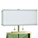 Celeste 21 inch 60 watt Polished Brass and Green Table Lamp Portable Light