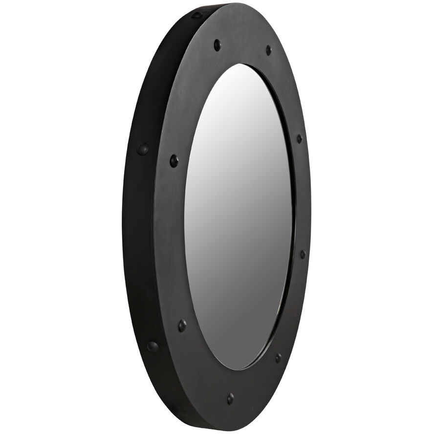 Clay 36 X 36 inch Matte Black Mirror, Large