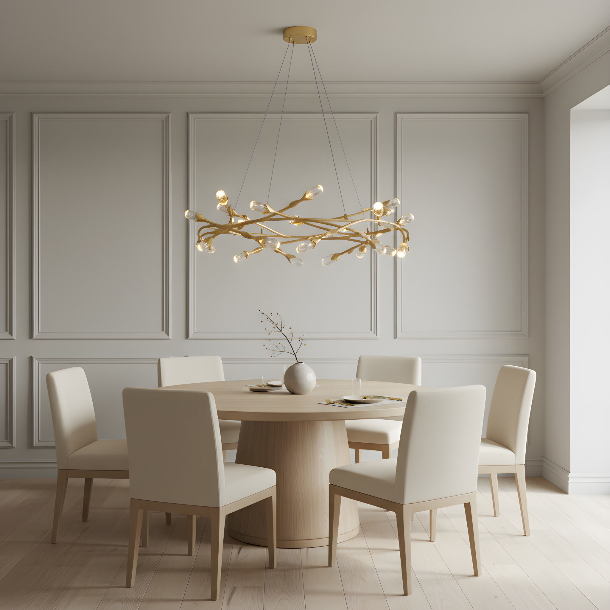Cora Pendant Ceiling Light in Gold Leaf