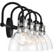 Monico 4 Light 36 inch Coal/Polished Nickel Bath Light Wall Light