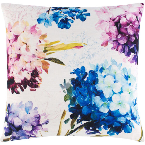Perenial 20 X 20 inch Saffron/White/Garnet/Peach/Pale Pink/Bright Blue Pillow Kit, Square