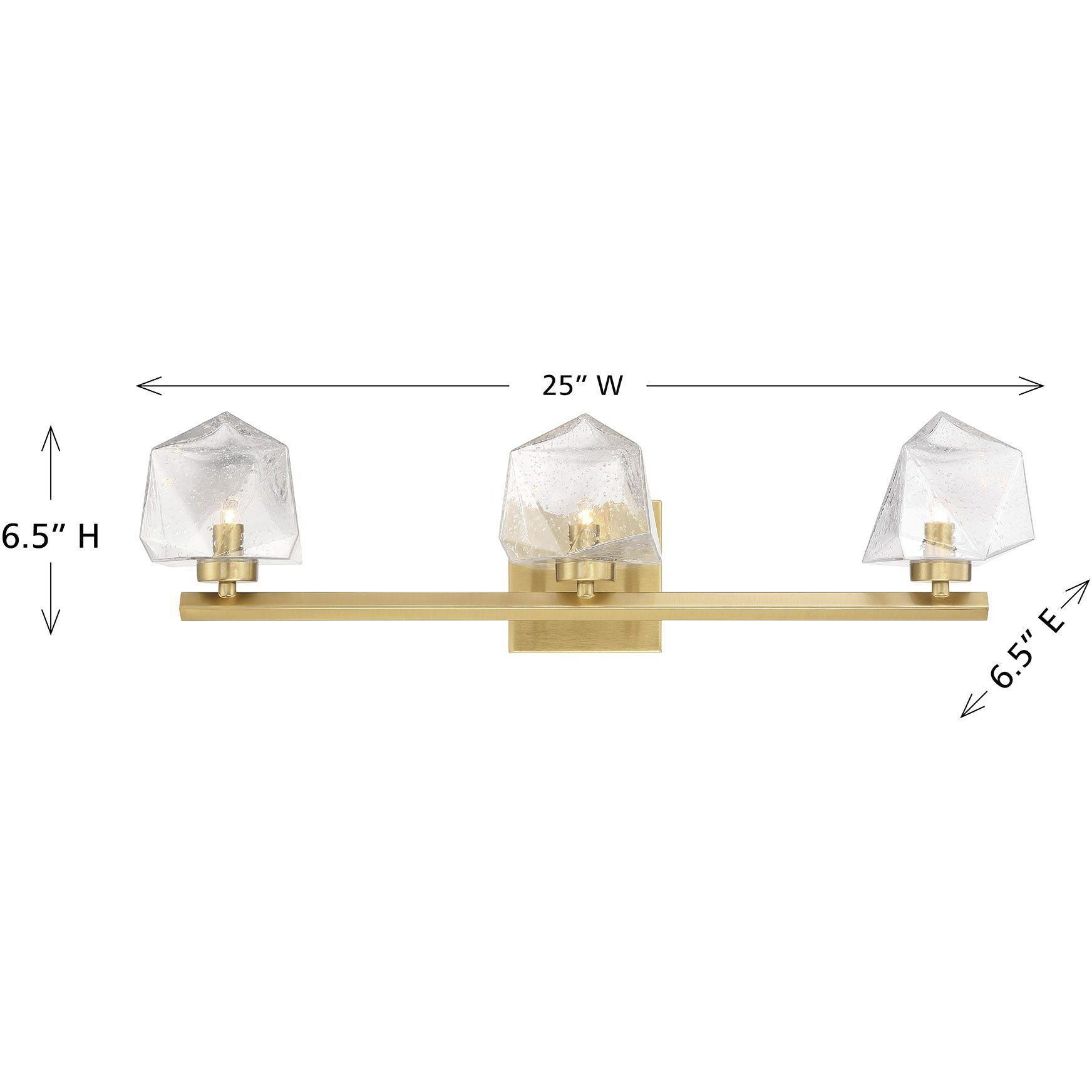 Castello LED 25 inch Warm Brass Bathroom Vanity Light Wall Light