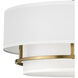 Graham LED 23 inch Lacquered Brass Indoor Semi-Flush Mount Ceiling Light