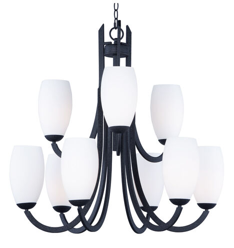 Taylor 9 Light 31.5 inch Textured Black Chandelier Ceiling Light