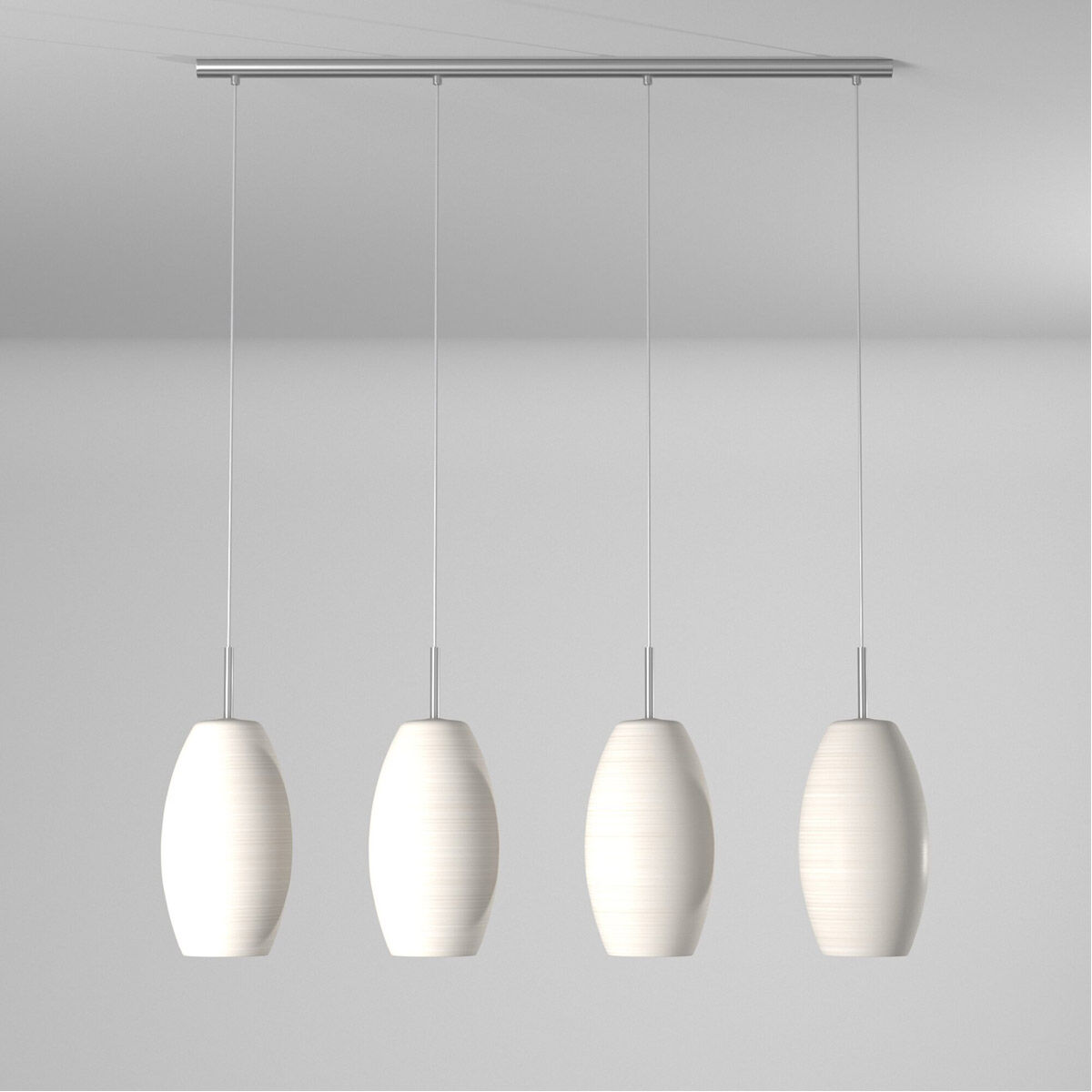 Batista 1 4 Light 39.75 inch Matte Nickel Trestle Hanging Light Ceiling Light