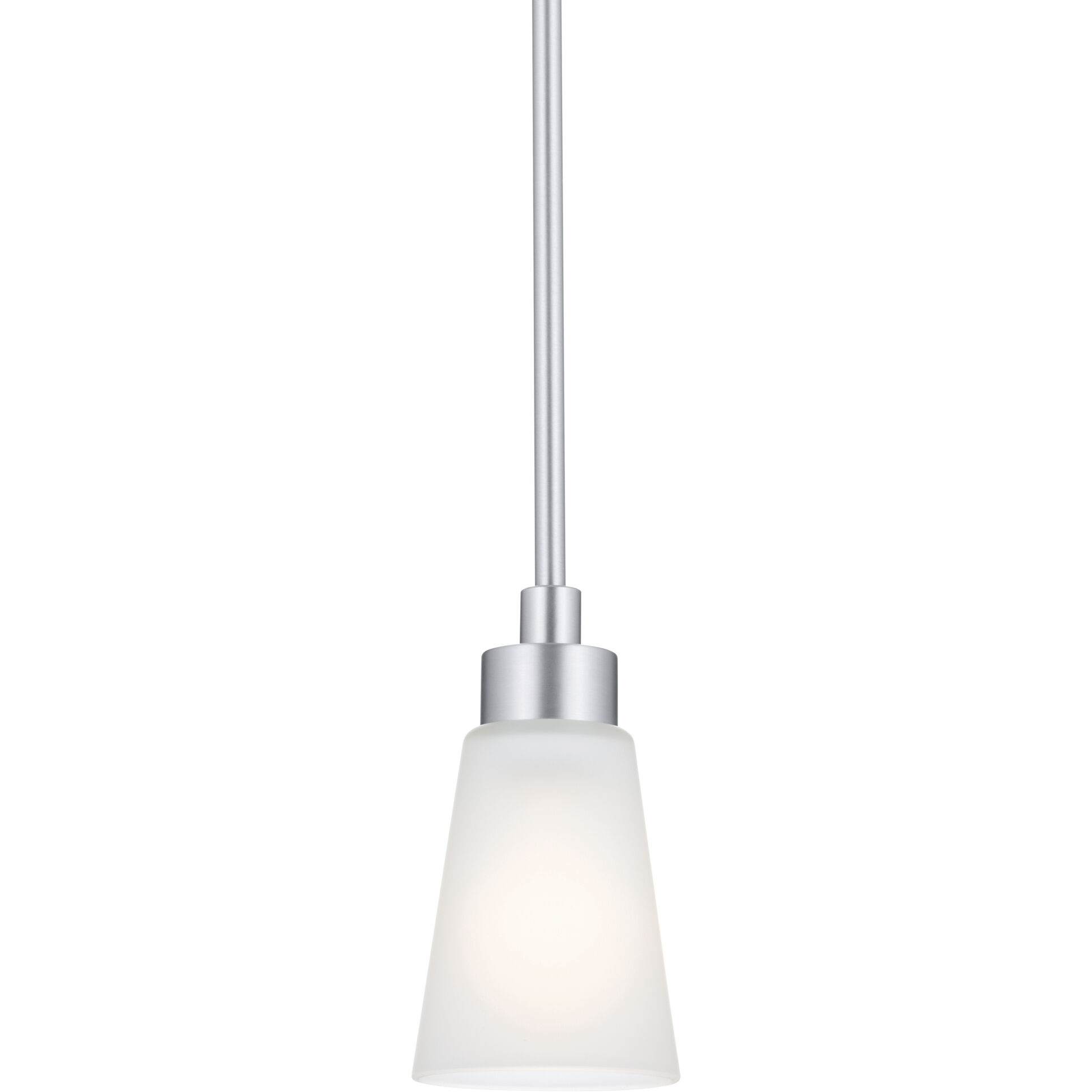 Erma 1 Light Brushed Nickel Mini Pendant Ceiling Light