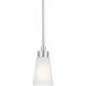 Erma 1 Light Brushed Nickel Mini Pendant Ceiling Light