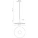 Disc LED 16.5 inch Black Pendant Ceiling Light