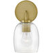 Percy LED 7.25 inch Lacquered Brass Bath Light Wall Light