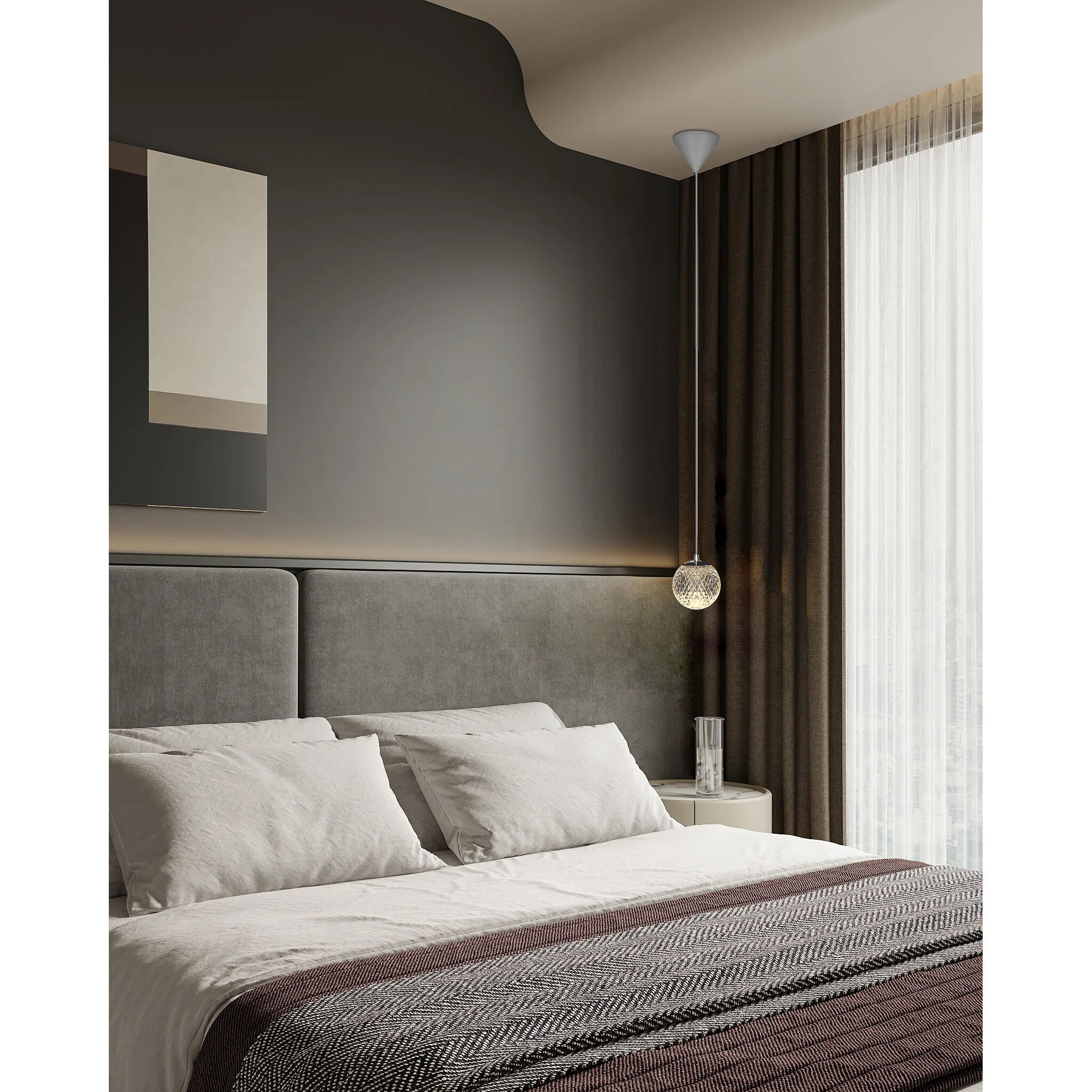 Meissa LED 4.3 inch Chrome Pendant Ceiling Light