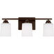 Vinton 3 Light 20.75 inch Bronze Wall Bath Fixture Wall Light in Incandescent