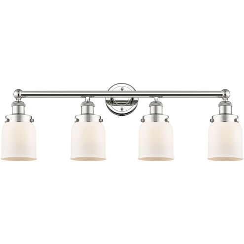 Bell 4 Light 33.5 inch Polished Nickel Bath Vanity Light Wall Light in Matte White