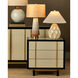 Geologie 28 inch 150 watt Beige/Pale Gray/Brown/Antique Brass Table Lamp Portable Light
