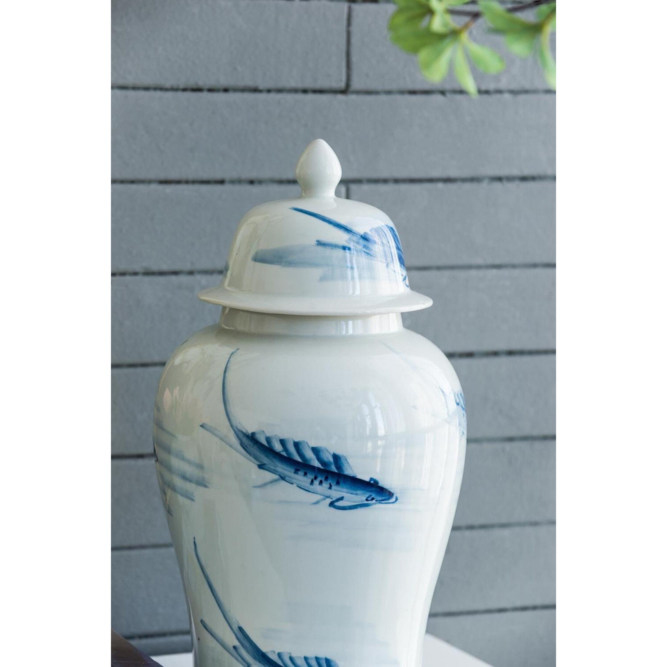 Koi 18.9 X 9.4 inch Vase