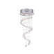 Spiral 1 Light 10 inch Chrome Flush Mount Ceiling Light