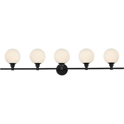 Cordelia 5 Light 47 inch Black Bath Sconce Wall Light