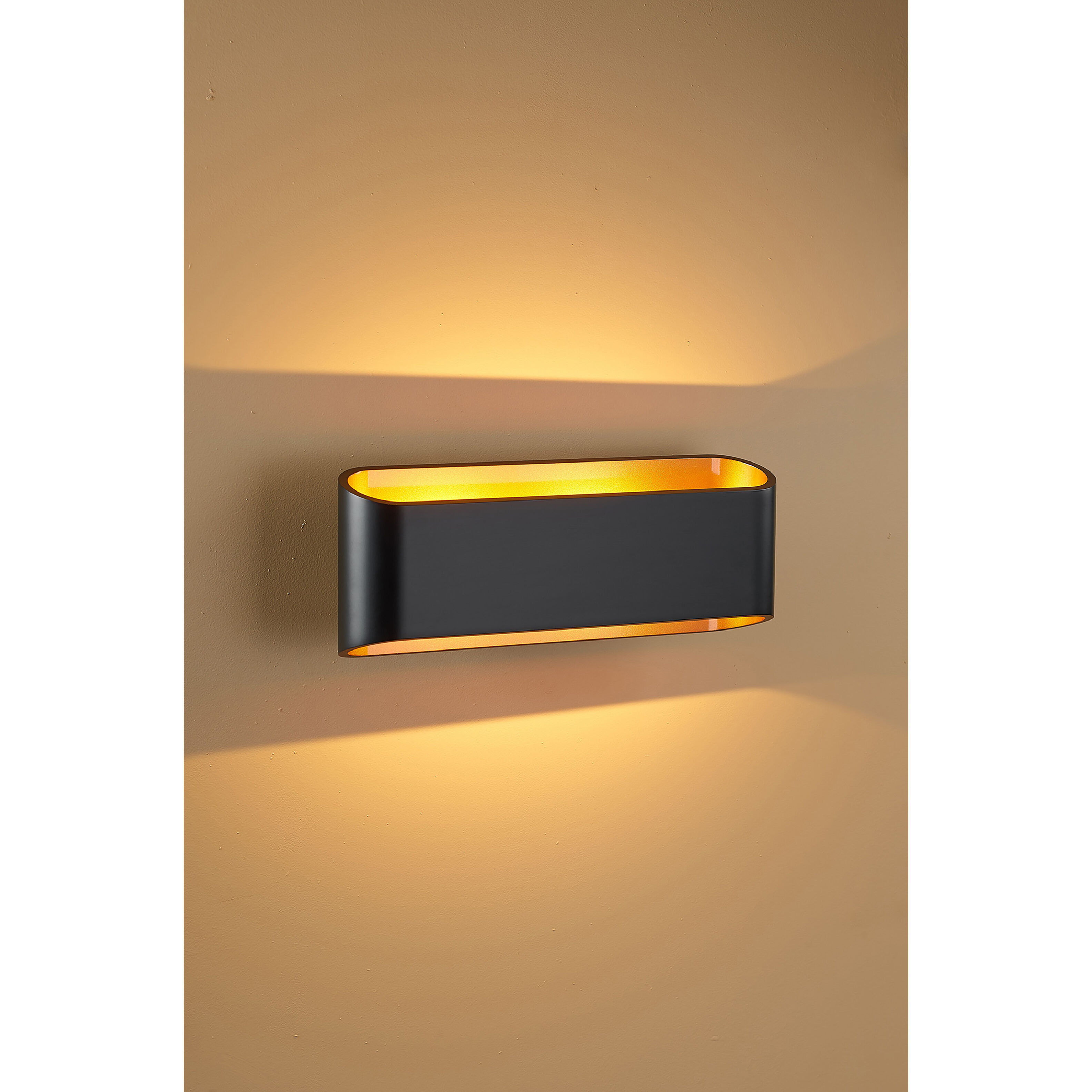 Eclipse LED Wall Sconce Wall Light in Black/Gold