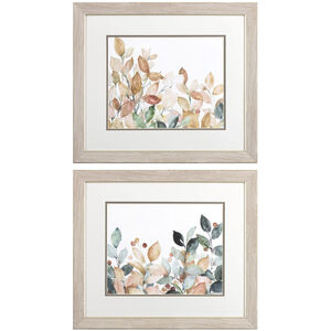 Florals Green and Pink Framed Art
