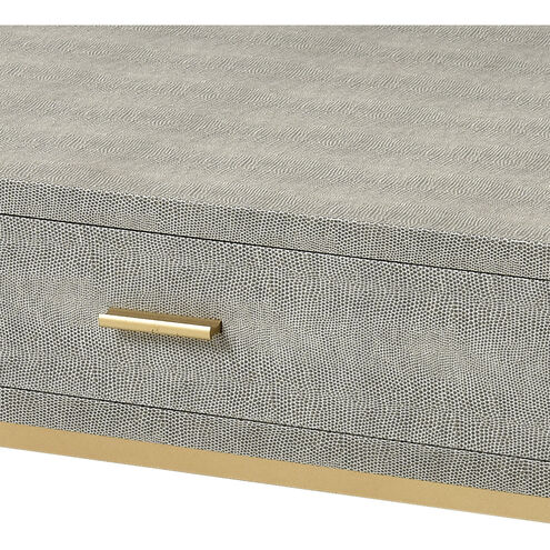Les Revoires 48 X 24 inch Gray with Gold Coffee Table