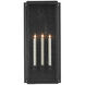 Wright 3 Light 32.5 inch Midnight Black Outdoor Wall Sconce, Large