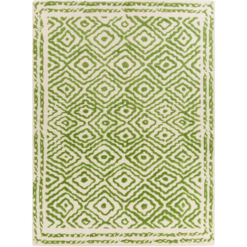 Atlas 36 X 24 inch Dark Green, Beige Rug