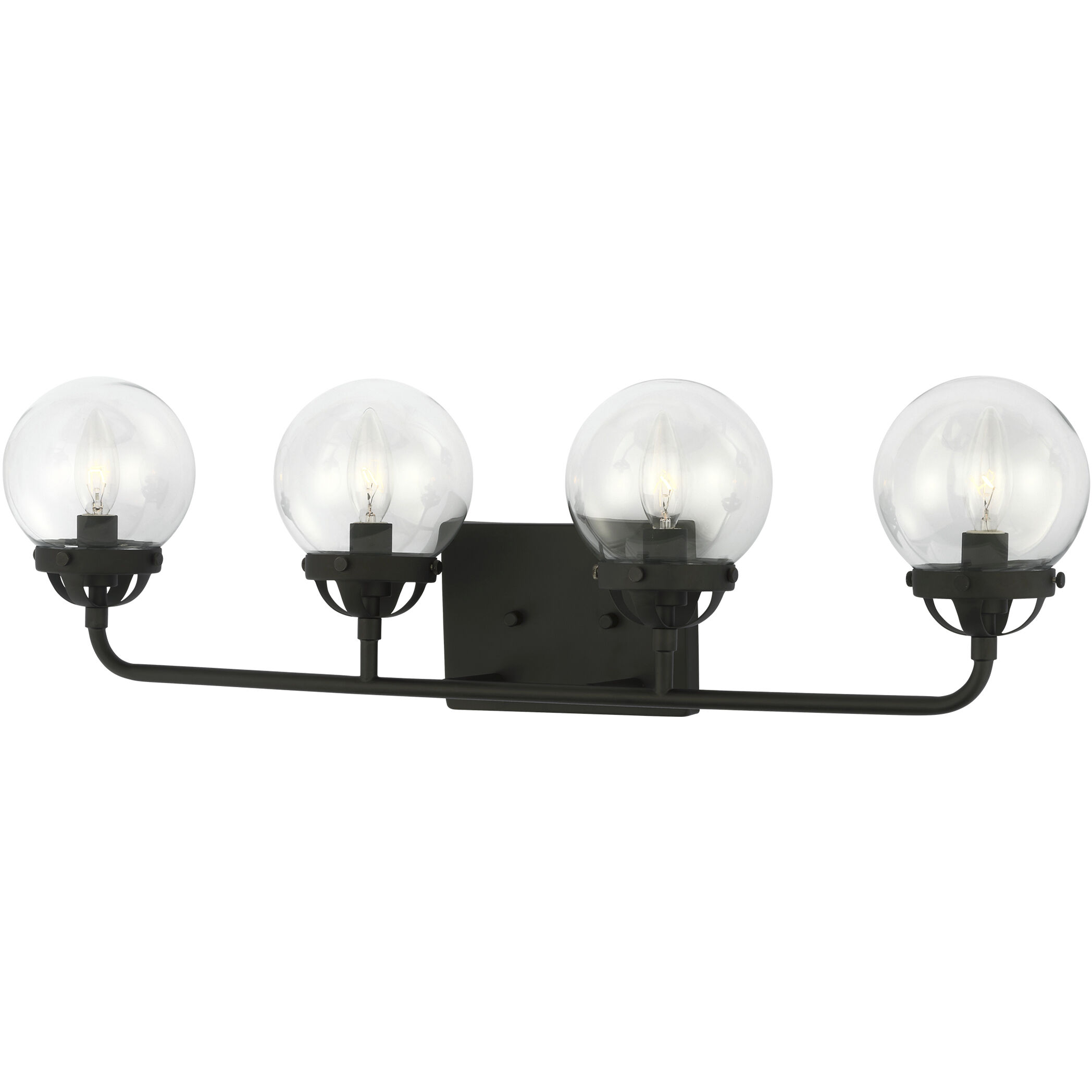 Bryce 4 Light 30 inch Midnight Black Bath Vanity Wall Sconce Wall Light