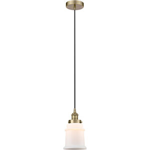 Edison Canton LED 6 inch Antique Brass Mini Pendant Ceiling Light