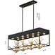 Canada 12 Light 12 inch Matte Black Chandelier Ceiling Light