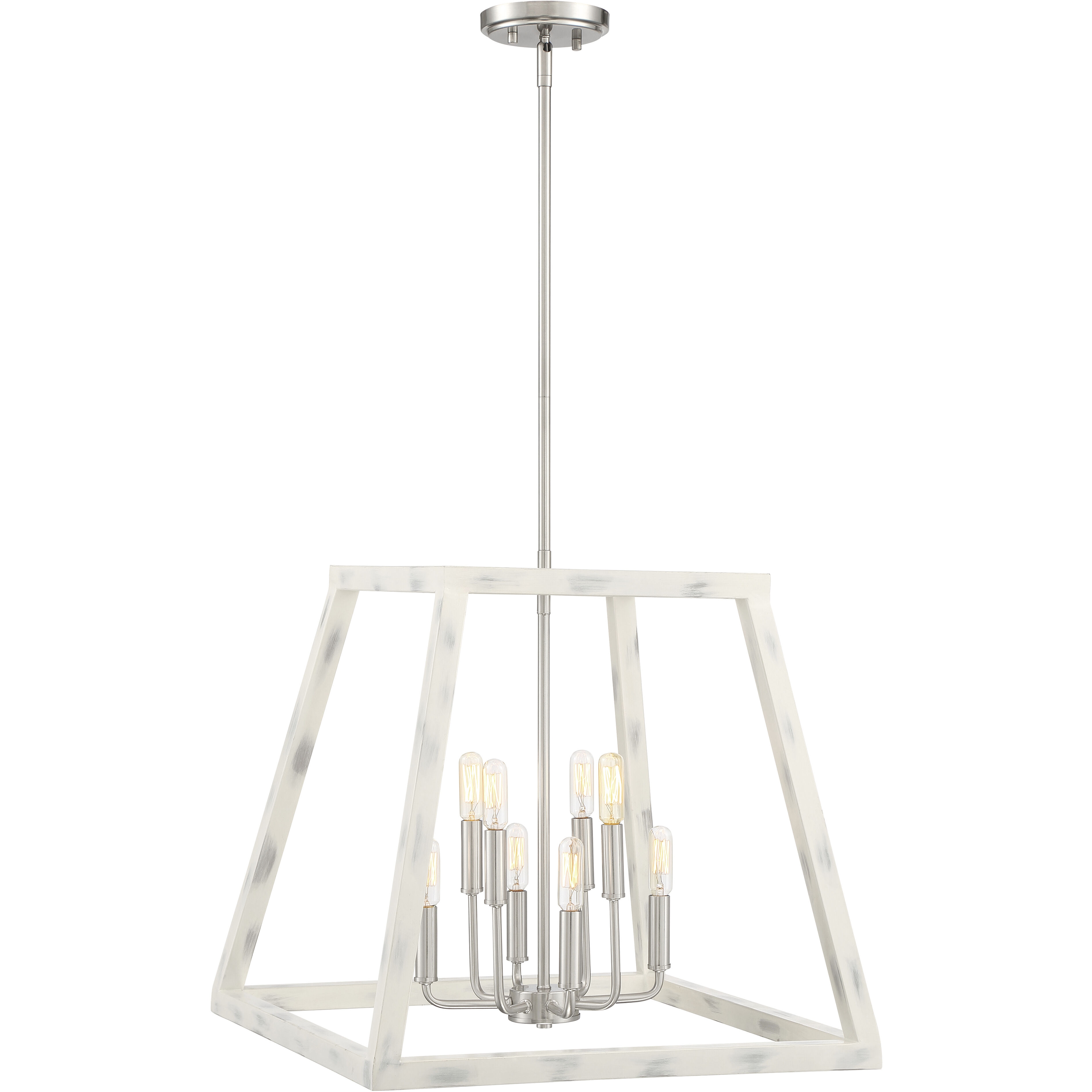 Rhode 8 Light 20 inch Coastal Weathered White Foyer Light Ceiling Light