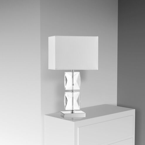 Transitional 18.5 inch 60.00 watt Polished Chrome Decorative Table Lamp Portable Light