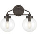 Stella 2 Light 14.75 inch Dark Bronze Vanity Light Wall Light