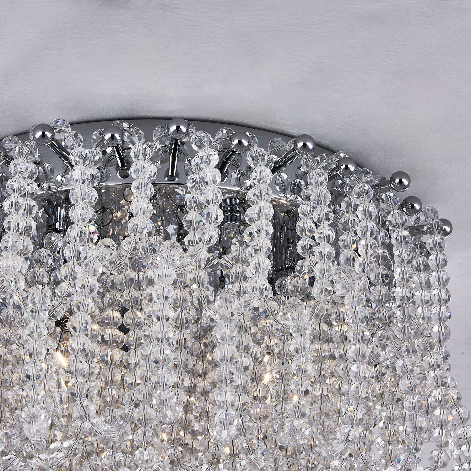 Loop 3 Light 14.5 inch Polished Chrome Flush Mount Ceiling Light