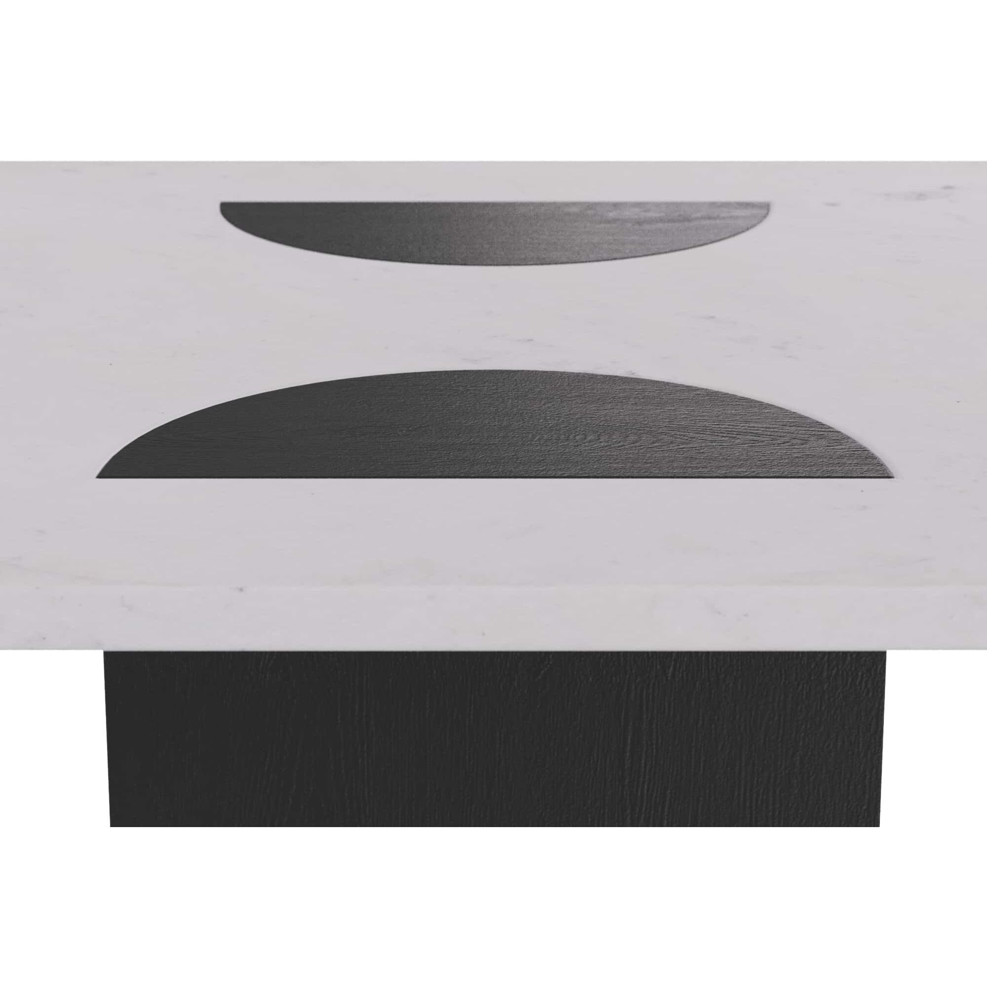 Tindle 34 X 15.5 inch White Sandblasted Cocktail Table