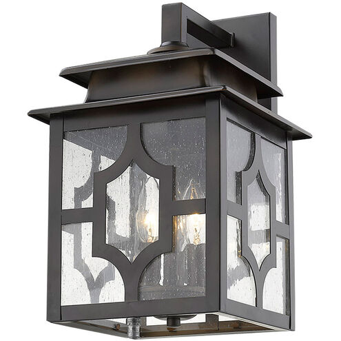 Calvert 3 Light 15 inch Oil-Rubbed Bronze Exterior Wall Mount