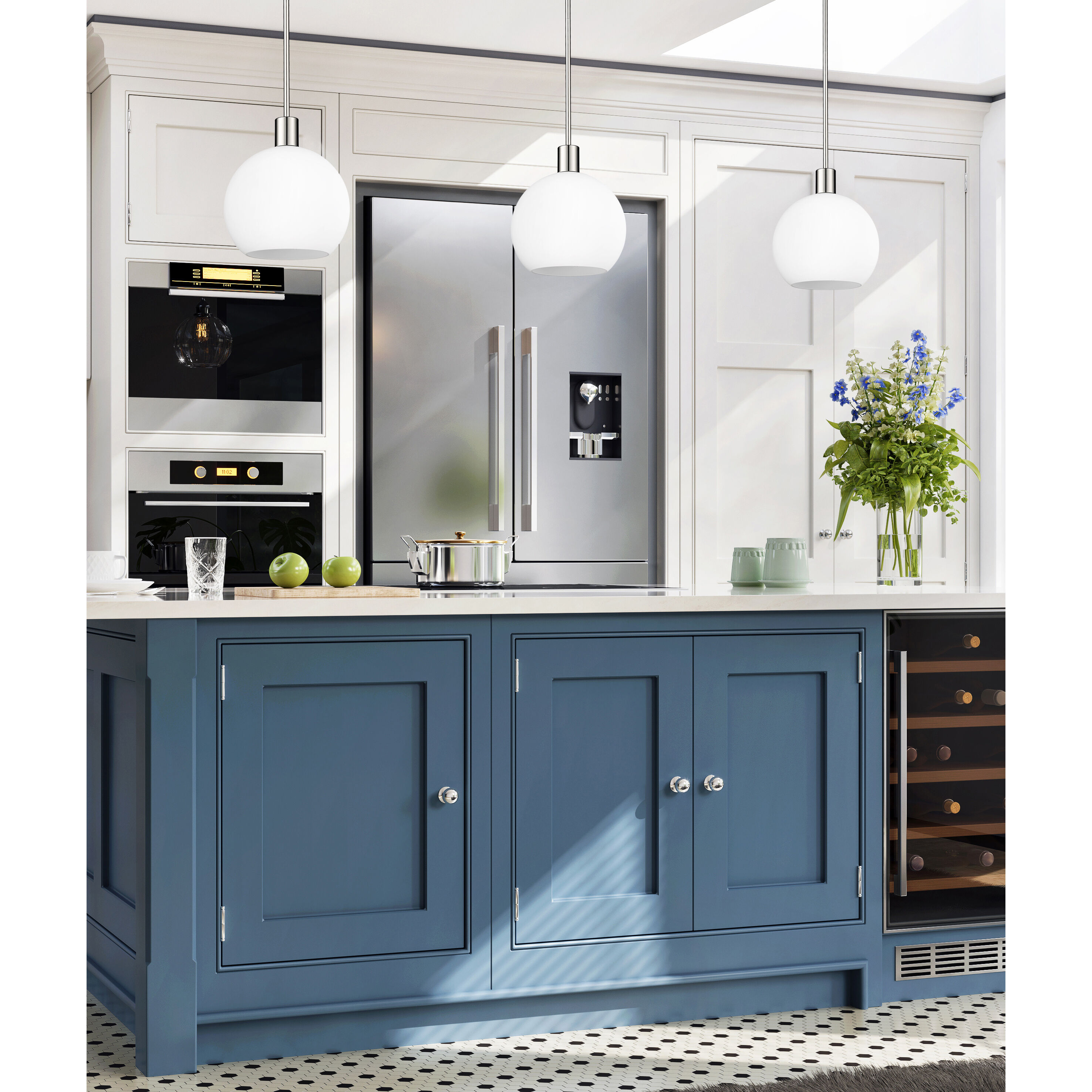 Margo 1 Light 9.75 inch Polished Nickel Pendant Ceiling Light