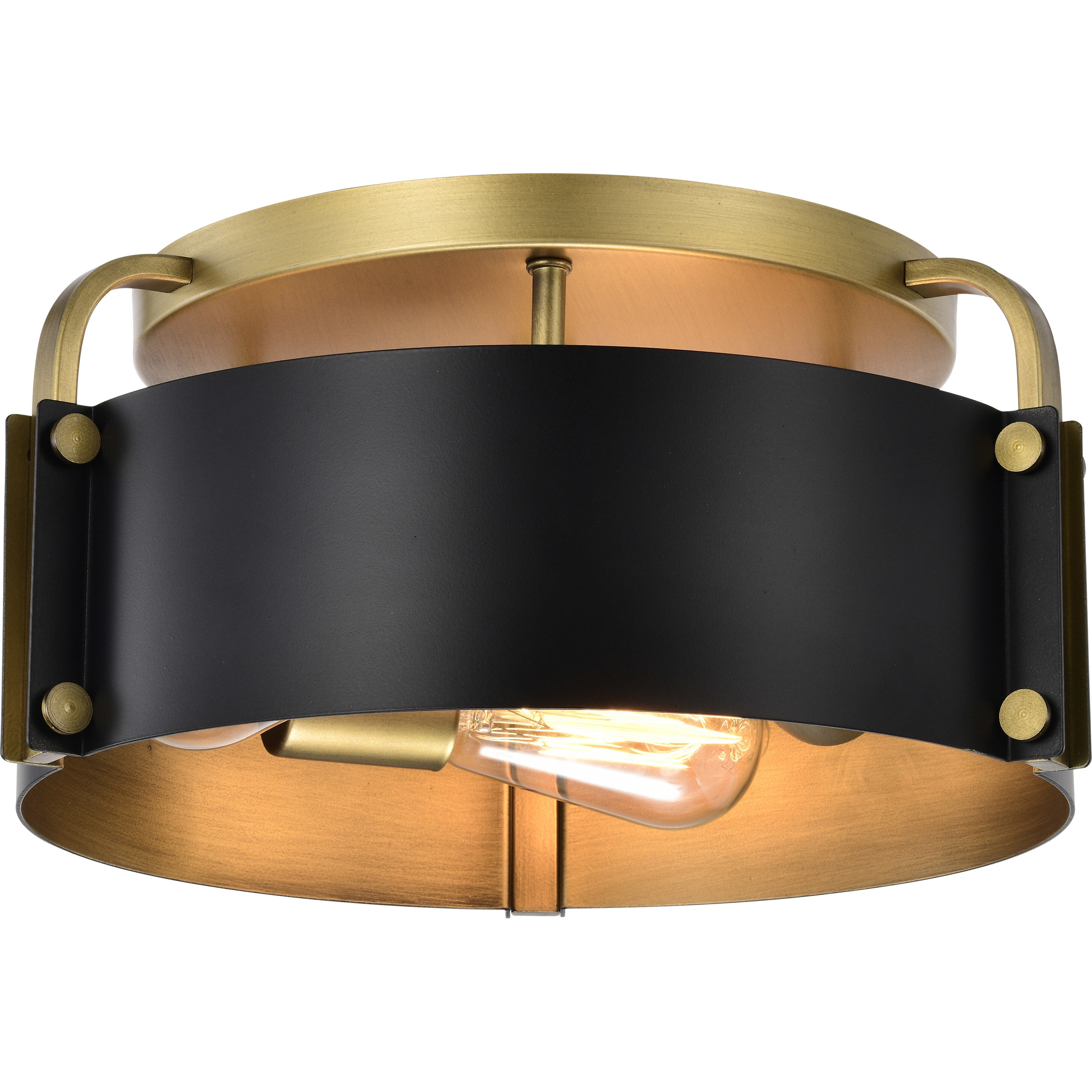 Altos 3 Light 14 inch Matte Black Semi Flush Mount Ceiling Light