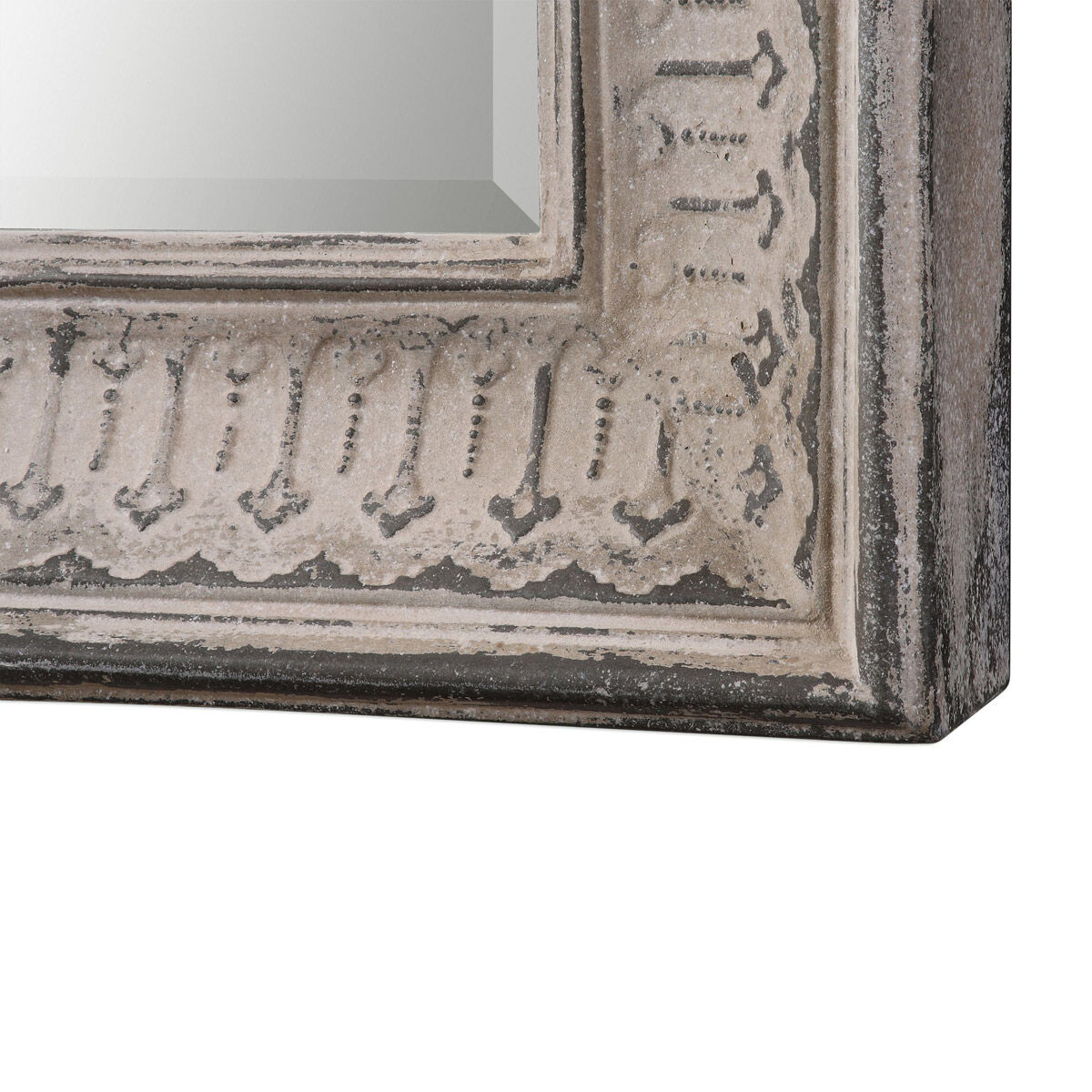 Argenton 88 X 31 inch Aged Gray Wall Mirror, Arch