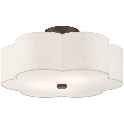 Solstice 3 Light 18 inch English Bronze Semi Flush Ceiling Light