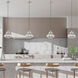 Art Glass 1 Light 9 inch Brushed Nickel Mini Pendant Ceiling Light