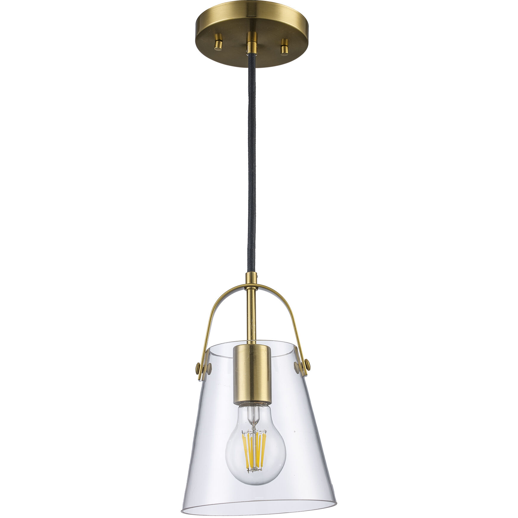 Curry 1 Light 6 inch Antique Gold Bell Mini Pendant Ceiling Light