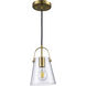 Curry 1 Light 6 inch Antique Gold Bell Mini Pendant Ceiling Light