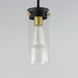 Pinn 1 Light 5 inch Black/Satin Brass Mini Pendant Ceiling Light