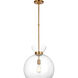 kate spade new york Londyn 1 Light 16 inch Burnished Brass with Clear Glass Pendant Ceiling Light